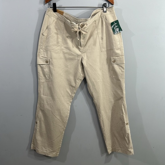 L.L. Bean Women’s Plus Cargo Pants 20W-Tall Southport Cargo Driftwood NEW #B427 - Picture 4 of 10